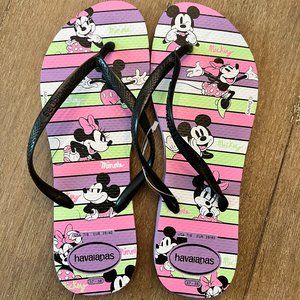Havaianas Women's Slim Disney Stripe Flip Flop Sandal Size 7/8